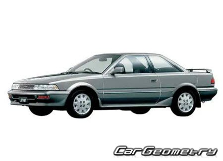 Toyota Corolla Levin & Sprinter Trueno 1987-1991 Body dimensions