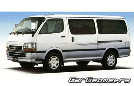 Toyota Regius Ace (H100) 1999-2004 Body dimensions