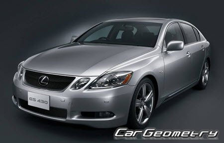 Lexus GS350 GS430 GS460 2005-2012 Body dimensions