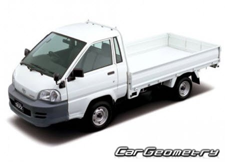 Toyota LiteAce truck & TownAce truck (M7# M8#) 1999–2007 Body dimensions