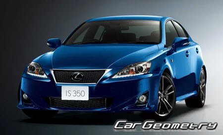 Lexus IS350 IS250 (GSE20 GSE21 GSE25) 2005–2012 Body dimensions