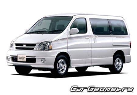 Toyota Regius & Touring Hiace (H40) 1997-2002 Body dimensions