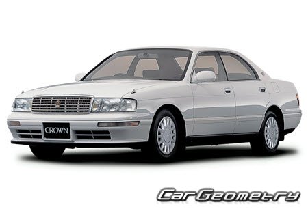 Toyota Crown (S140) 1991-1995 Body dimensions