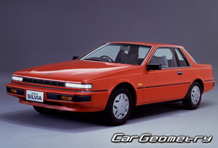 Nissan Silvia & Gazelle (S12) 1983-1988 Body dimensions