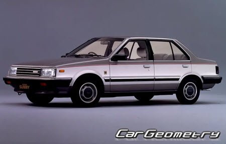 Nissan Sunny & Laurel Spirit (B11) 1981-1985 Body dimensions