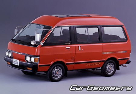 Nissan Vanette (C120) 1980-1985 Body dimensions