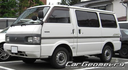 Nissan Vanette (S20) 1994-1999 Body dimensions