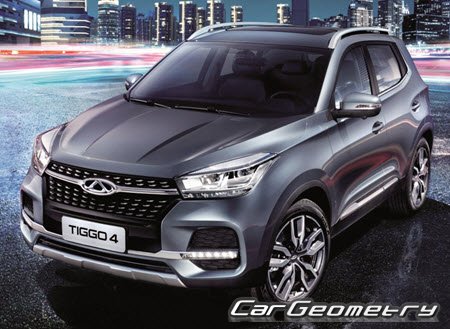 Chery Tiggo 4 (5X) 2019-2024 Body dimensions