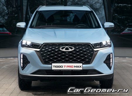 Chery Tiggo 7 Pro (T1EFL) 2019–2024 Body dimensions