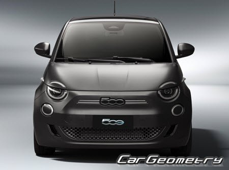 Fiat 500e (332) 2021-2027 Body dimensions