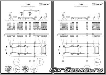 Dodge Ram 2500 (Crew Cab 6.4 Bed) 2019-2025 Body dimensions