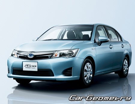 Toyota Corolla Axio Hybrid 2013-2015 Body dimensions