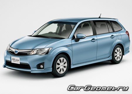 Toyota Corolla Fielder Hybrid (NKE165G) 2013-2015 Body dimensions