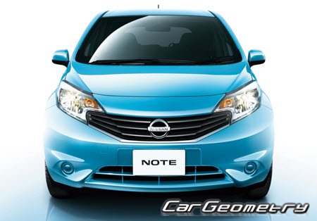 Nissan Note (E12) 2012-2019 Body dimensions