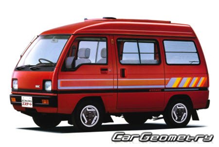 Mitsubishi Minicab 1984-1990 Body dimensions