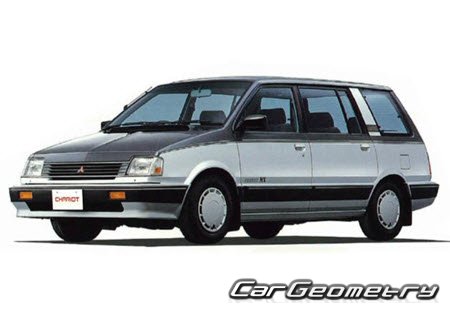 Mitsubishi Chariot (D02W D03W D05W D08W D09W) 1983–1991 Body dimensions