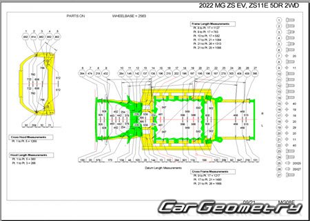 MG ZS EV 2021-2024 Body dimensions