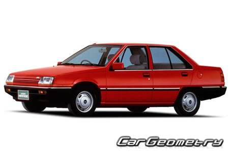 Mitsubishi Lancer & Mirage 1983-1988 Body dimensions