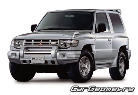 Mitsubishi Pajero II (3DR & Canvas Top) 1991-1999 Body dimensions