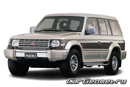 Mitsubishi Pajero II (5DR) 1991-1999 Body dimensions