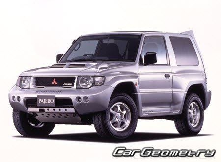 Mitsubishi Pajero Evolution (V55W) 1997–1999 Body dimensions