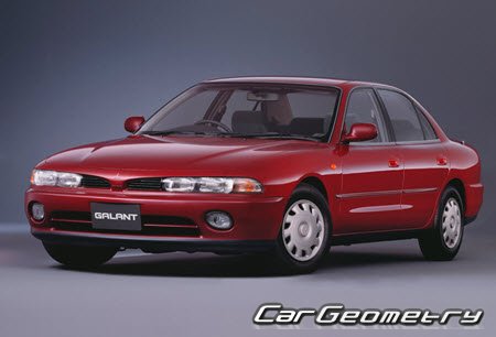 Mitsubishi Galant 1992-1996 Body dimensions