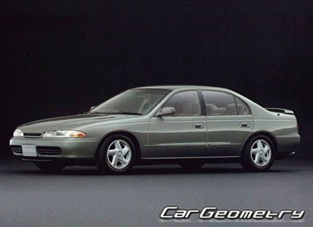 Mitsubishi Eterna (E52A E53A E54A E57A E64A E72A E77A E84A) 1992-1996 Body dimensions