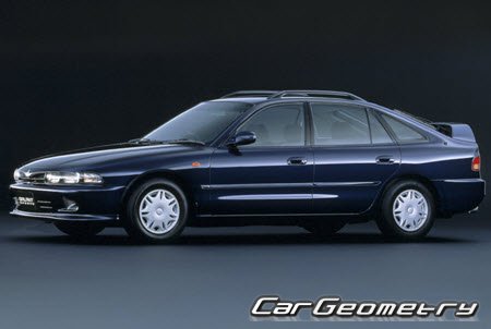 Mitsubishi Galant 5DR (E54A E74A) 1994-1996 Body dimensions