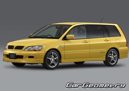 Mitsubishi Lancer Cedia Wagon (CS5W) 2000-2003 Body dimensions