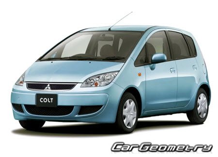 Mitsubishi Colt (Z20) 2002-2012 Body dimensions