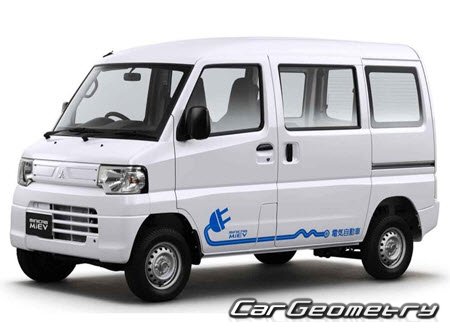 Mitsubishi Minicab MiEV (U67V) 2011-2023 Body dimensions