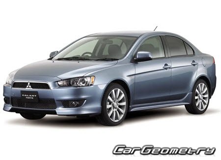 Mitsubishi Galant Fortis (CY4A) 2007-2015 Body dimensions