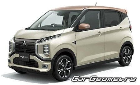 Mitsubishi eK X EV (B5AW) from 2022 Body dimensions