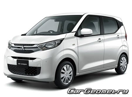 Mitsubishi eK-Wagon (B33W B36W) 2019–2025 Body dimensions