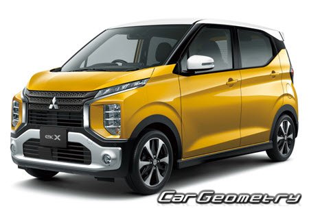 Mitsubishi eK-X (B34W B35W B37W B38W) 2019–2025 Body dimensions