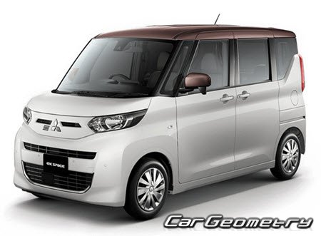 Mitsubishi eK Space & eK-X Space 2020-2026 Body dimensions