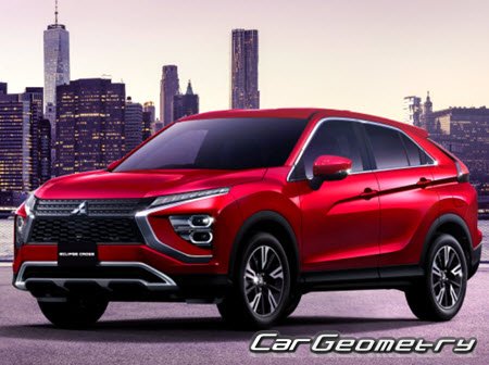 Mitsubishi Eclipse Cross (GK1W) 2021-2024 Body dimensions