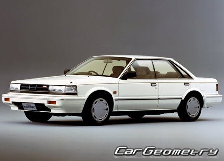 Nissan Bluebird (U11) & Bluebird Maxima (PU11) 1983–1990  Body dimensions