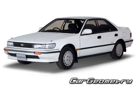 Nissan Bluebird (U12) 1987–1991 Body dimensions