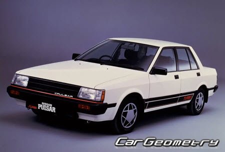 Nissan Pulsar & Langley & Liberta Villa (N12) 1982–1986 Body dimensions