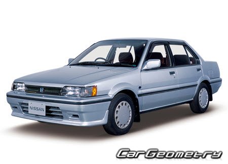 Nissan Pulsar & Langley & Liberta Villa (N13) 1986–1990 Body dimensions