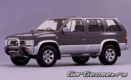 Nissan Terrano (WD21) 1986-1995 Body dimensions