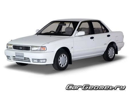 Nissan Sunny & NX-Coupe (B13) 1990-1993 Body dimensions