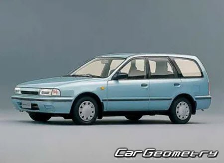 Nissan AD Wagon & Sunny California (Y10) 1990-1999 Body dimensions