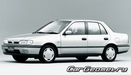 Nissan Pulsar (N14) 1990–1994 Body dimensions