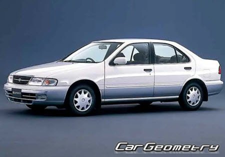 Nissan Sunny (B14) 1993-1999 Body dimensions