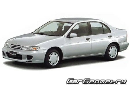 Nissan Pulsar & Lucino (N15) 1995–2000 Body dimensions