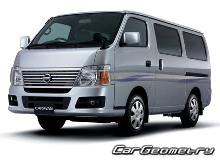 Nissan Caravan (E25) 2001-2012 Body dimensions