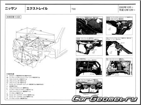 Nissan X-Trail (T30) 2000-2007 (RH Japanese market) Body dimensions