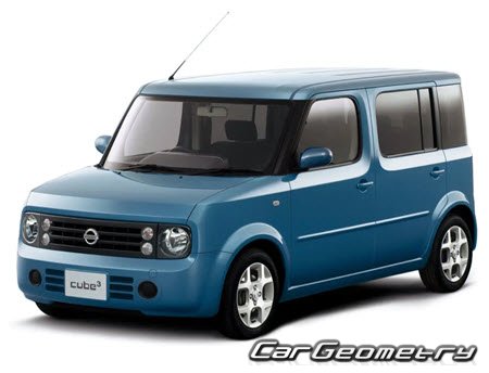 Nissan Cube Cubic (Z11) 2003-2008 Body dimensions